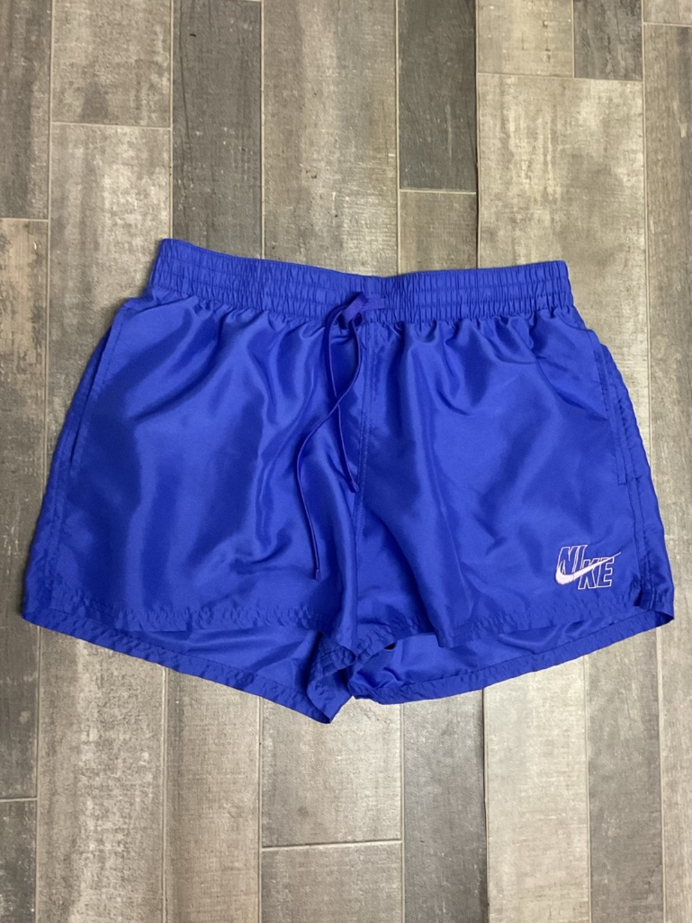 NIKE Dri-Fit  Athletic Lined Running Shorts Women's Sz Medium Cobalt Blue